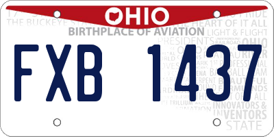 OH license plate FXB1437