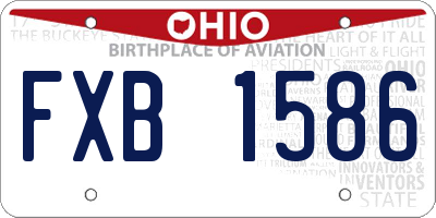 OH license plate FXB1586