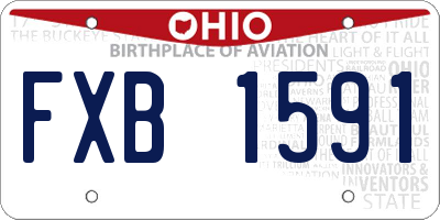OH license plate FXB1591