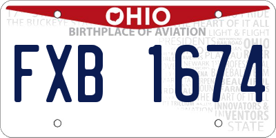OH license plate FXB1674