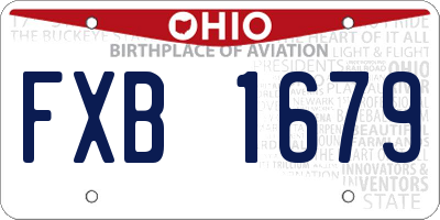 OH license plate FXB1679
