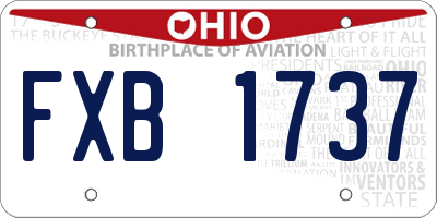 OH license plate FXB1737