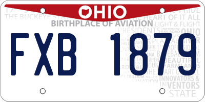 OH license plate FXB1879