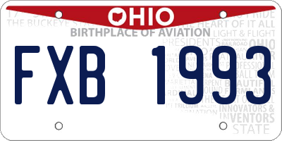 OH license plate FXB1993