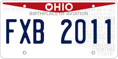 OH license plate FXB2011
