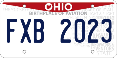 OH license plate FXB2023
