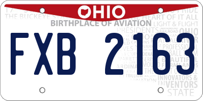 OH license plate FXB2163