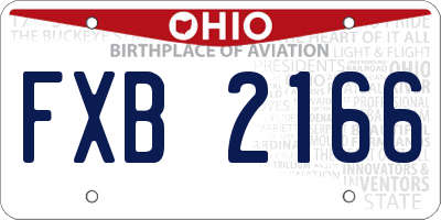 OH license plate FXB2166