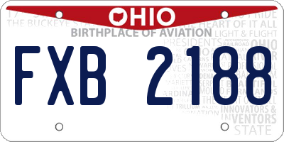 OH license plate FXB2188