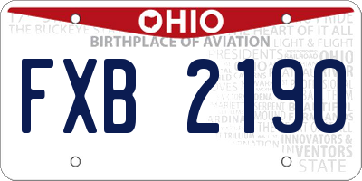 OH license plate FXB2190