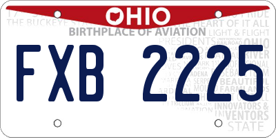 OH license plate FXB2225