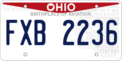 OH license plate FXB2236