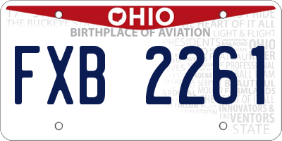 OH license plate FXB2261