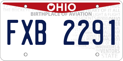 OH license plate FXB2291