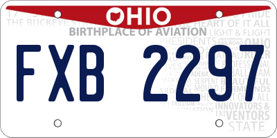 OH license plate FXB2297