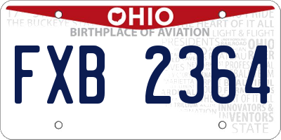 OH license plate FXB2364
