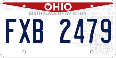 OH license plate FXB2479