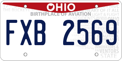 OH license plate FXB2569