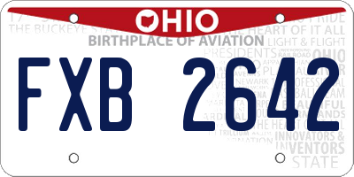 OH license plate FXB2642