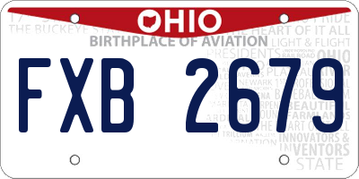 OH license plate FXB2679