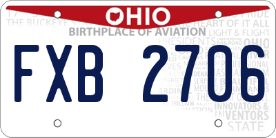 OH license plate FXB2706