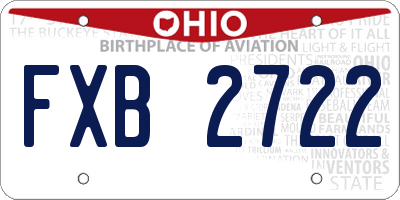 OH license plate FXB2722