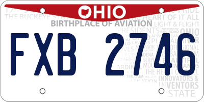 OH license plate FXB2746
