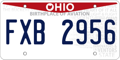 OH license plate FXB2956