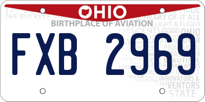 OH license plate FXB2969