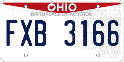 OH license plate FXB3166