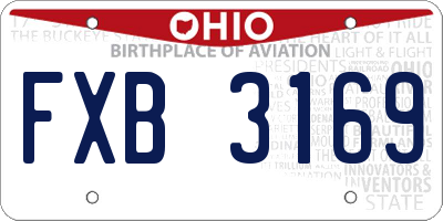 OH license plate FXB3169
