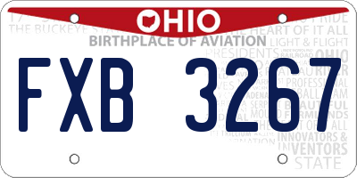 OH license plate FXB3267