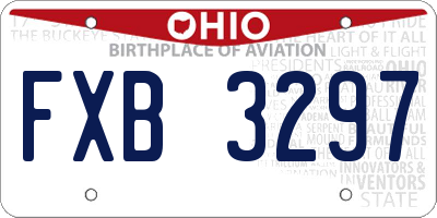 OH license plate FXB3297