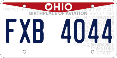 OH license plate FXB4044