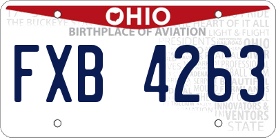 OH license plate FXB4263