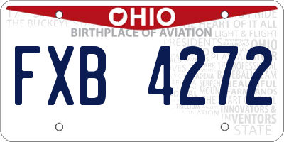OH license plate FXB4272