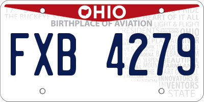 OH license plate FXB4279