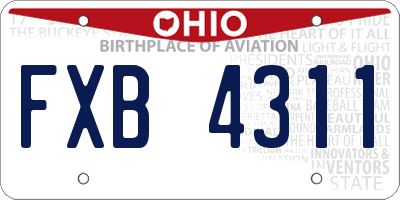 OH license plate FXB4311