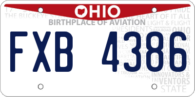 OH license plate FXB4386