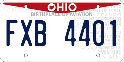 OH license plate FXB4401