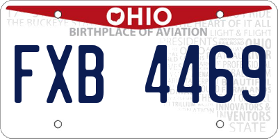 OH license plate FXB4469