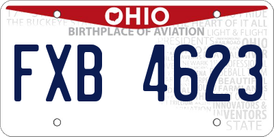 OH license plate FXB4623