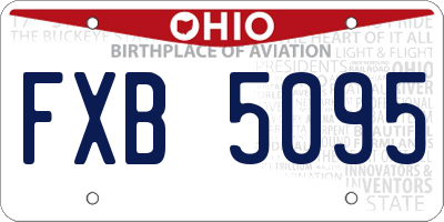 OH license plate FXB5095