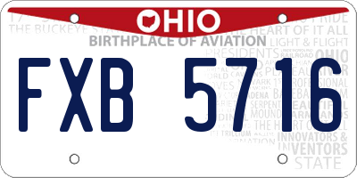 OH license plate FXB5716