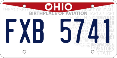 OH license plate FXB5741