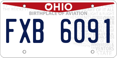 OH license plate FXB6091