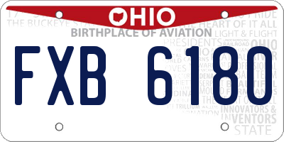 OH license plate FXB6180