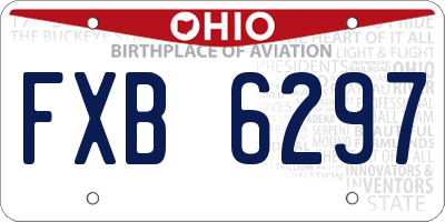 OH license plate FXB6297