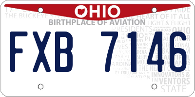 OH license plate FXB7146