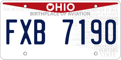 OH license plate FXB7190